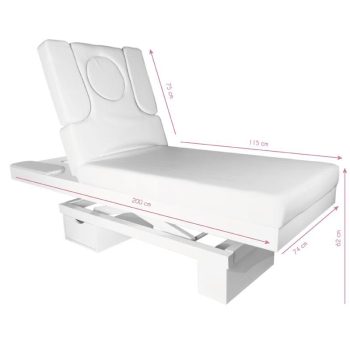 SPA LEŻANKA KOSMETYCZNA AZZURRO 815B ŚWIECĄCA WHITE